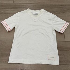 Victoria Beckham V-Neck Logo Patch T-Shirt M?